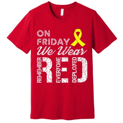 Red Friday Military R.E.D. On Friday We Wear Red Premium T-Shirt