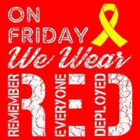 Red Friday Military R.E.D. On Friday We Wear Red Tie-Dye T-Shirt