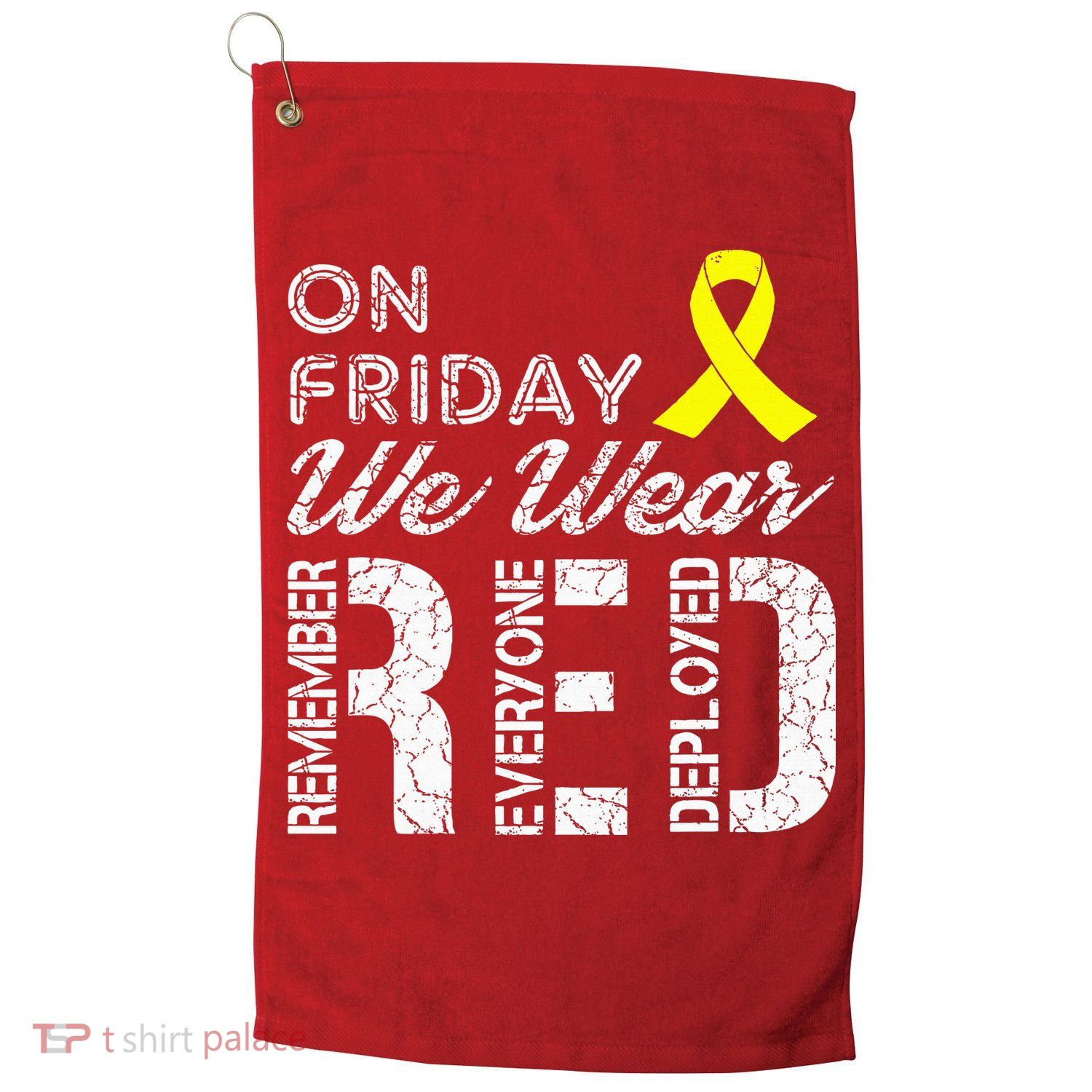 Red Friday Military R.E.D. On Friday We Wear Red Golf Towel