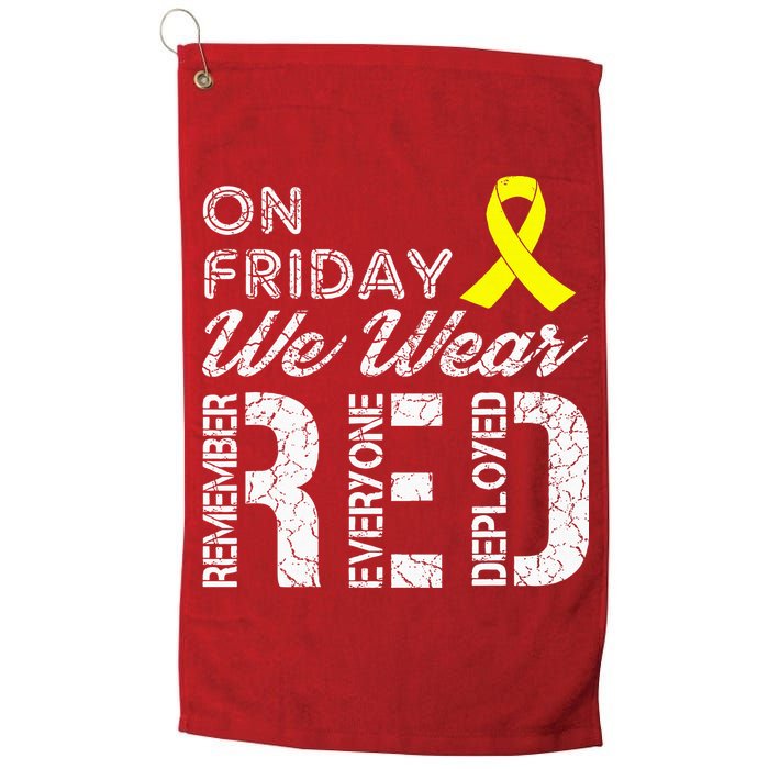 Red Friday Military R.E.D. On Friday We Wear Red Golf Towel