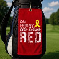 Red Friday Military R.E.D. On Friday We Wear Red Golf Towel