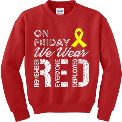 Red Friday Military R.E.D. On Friday We Wear Red Kids Sweatshirt