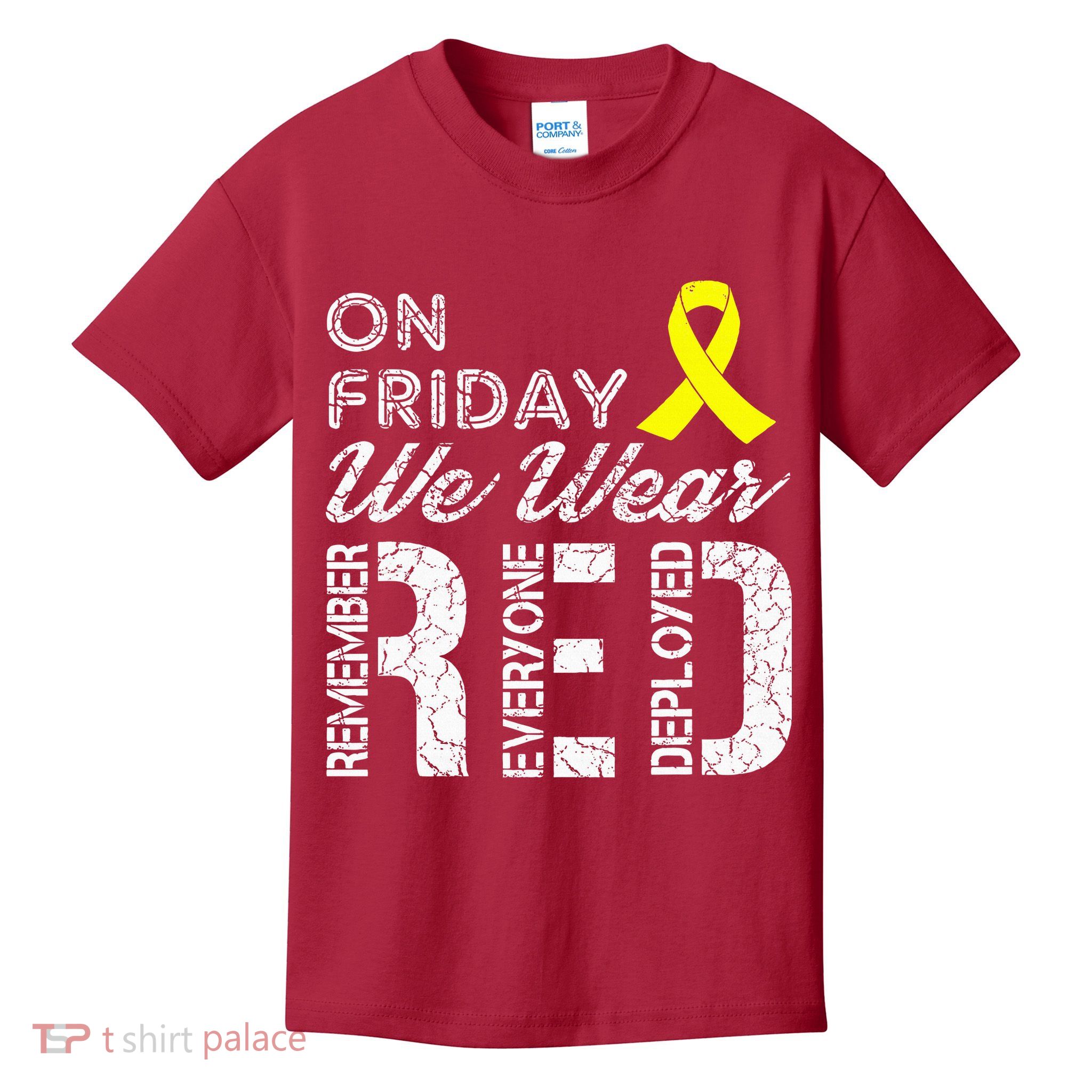 Red Friday Military R.E.D. On Friday We Wear Red Kids T-Shirt
