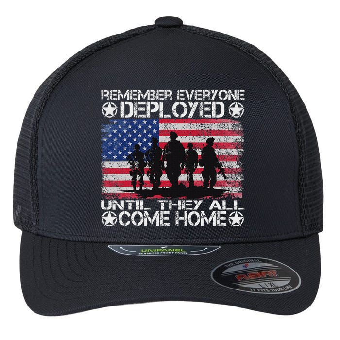 Red Friday Military Remember Everyone Deployed Flexfit Unipanel Trucker Cap