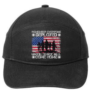 Red Friday Military Remember Everyone Deployed 7-Panel Snapback Hat