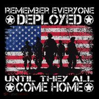 Red Friday Military Remember Everyone Deployed Flat Bill Trucker Hat