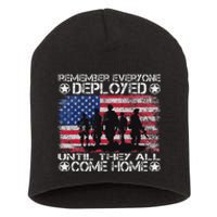 Red Friday Military Remember Everyone Deployed Short Acrylic Beanie