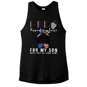 Red Friday Military I Wear Red For My Son Remember Everyone Ladies PosiCharge Tri-Blend Wicking Tank