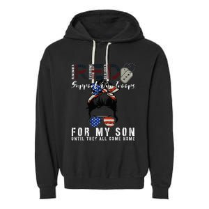 Red Friday Military I Wear Red For My Son Remember Everyone Garment-Dyed Fleece Hoodie