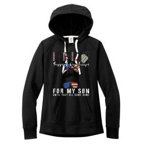 Red Friday Military I Wear Red For My Son Remember Everyone Women's Fleece Hoodie