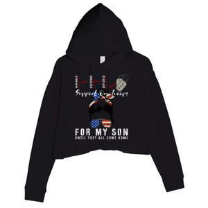 Red Friday Military I Wear Red For My Son Remember Everyone Crop Fleece Hoodie