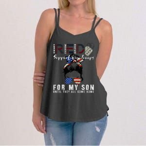 Red Friday Military I Wear Red For My Son Remember Everyone Women's Strappy Tank