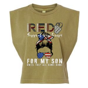 Red Friday Military I Wear Red For My Son Remember Everyone Garment-Dyed Women's Muscle Tee