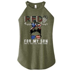 Red Friday Military I Wear Red For My Son Remember Everyone Women's Perfect Tri Rocker Tank