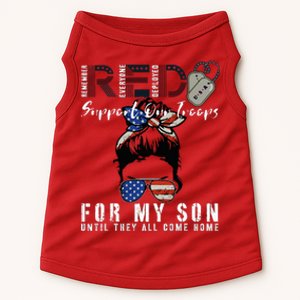 Red Friday Military I Wear Red For My Son Remember Everyone Doggie Tank