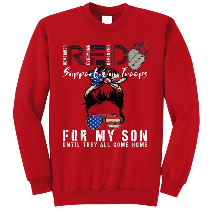 Red Friday Military I Wear Red For My Son Remember Everyone Sweatshirt