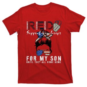 Red Friday Military I Wear Red For My Son Remember Everyone T-Shirt