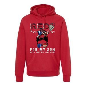 Red Friday Military I Wear Red For My Son Remember Everyone Premium Hoodie