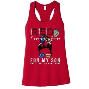 Red Friday Military I Wear Red For My Son Remember Everyone Women's Racerback Tank