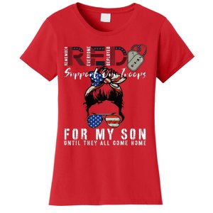 Red Friday Military I Wear Red For My Son Remember Everyone Women's T-Shirt