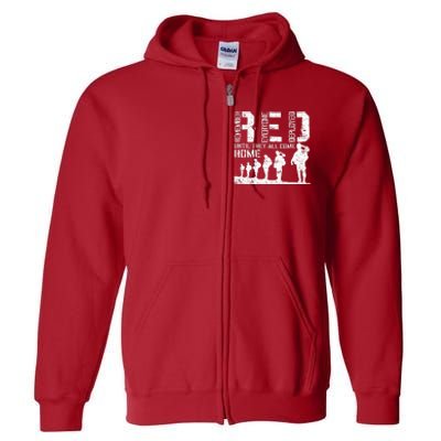 Red Friday Military I wear RED on Fridays Mom Full Zip Hoodie