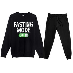 Ramadan Fasting Mode On Intermittent Fasting Activity Attire Cool Gift Premium Crewneck Sweatsuit Set