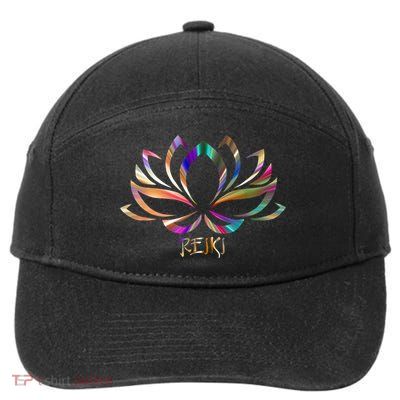 Reiki Filigree Meditation Lotus Flower 7-Panel Snapback Hat