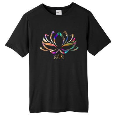 Reiki Filigree Meditation Lotus Flower Tall Fusion ChromaSoft Performance T-Shirt