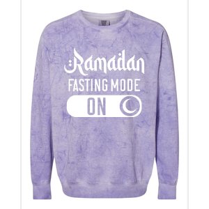 Ramada Fasting Mode On Not Even Water Gift Colorblast Crewneck Sweatshirt