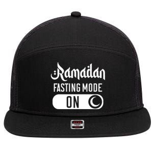 Ramada Fasting Mode On Not Even Water Gift 7 Panel Mesh Trucker Snapback Hat