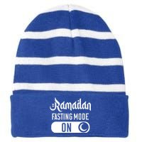 Ramada Fasting Mode On Not Even Water Gift Striped Beanie with Solid Band