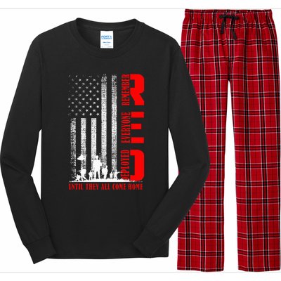 Red Friday Military Remember Erveryone Deployed Long Sleeve Pajama Set