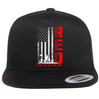 Red Friday Military Remember Erveryone Deployed Flat Bill Trucker Hat