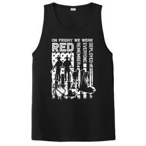 Red Friday Military Shirt On Friday We Wear Red Veteran Gift PosiCharge Competitor Tank