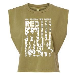 Red Friday Military Shirt On Friday We Wear Red Veteran Gift Garment-Dyed Women's Muscle Tee