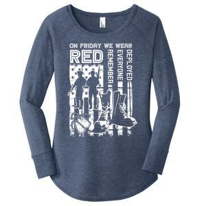 Red Friday Military Shirt On Friday We Wear Red Veteran Gift Women's Perfect Tri Tunic Long Sleeve Shirt