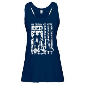 Red Friday Military Shirt On Friday We Wear Red Veteran Gift Ladies Essential Flowy Tank