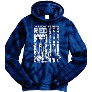 Red Friday Military Shirt On Friday We Wear Red Veteran Gift Tie Dye Hoodie