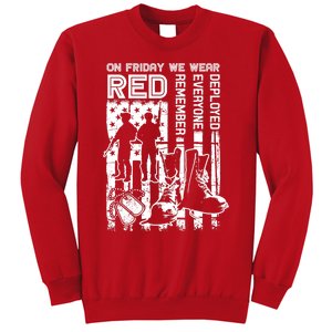 Red Friday Military Shirt On Friday We Wear Red Veteran Gift Sweatshirt