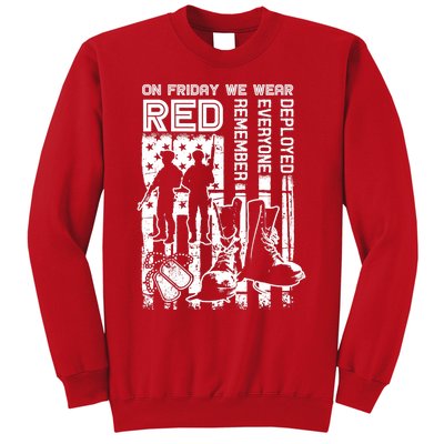 Red Friday Military Shirt On Friday We Wear Red Veteran Gift Sweatshirt