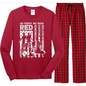 Red Friday Military Shirt On Friday We Wear Red Veteran Gift Long Sleeve Pajama Set