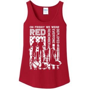 Red Friday Military Shirt On Friday We Wear Red Veteran Gift Ladies Essential Tank