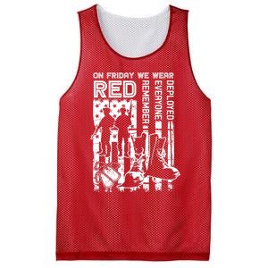 Red Friday Military Shirt On Friday We Wear Red Veteran Gift Mesh Reversible Basketball Jersey Tank