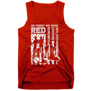 Red Friday Military Shirt On Friday We Wear Red Veteran Gift Tank Top