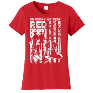 Red Friday Military Shirt On Friday We Wear Red Veteran Gift Women's T-Shirt