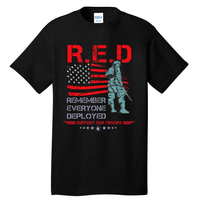 Red Friday Military  Remember Everyone Deployed Tall T-Shirt