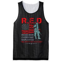 Red Friday Military  Remember Everyone Deployed Mesh Reversible Basketball Jersey Tank