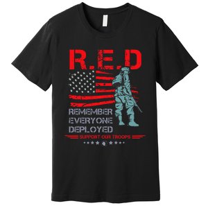 Red Friday Military  Remember Everyone Deployed Premium T-Shirt