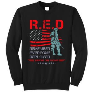 Red Friday Military  Remember Everyone Deployed Tall Sweatshirt