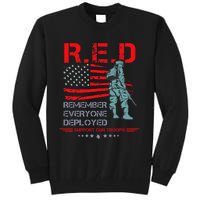 Red Friday Military  Remember Everyone Deployed Tall Sweatshirt